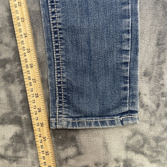 Zana Di Y2K Women's Size 5 Skinny Jeans Distressed Embellished Low Rise Stretch - Picture 6 of 7